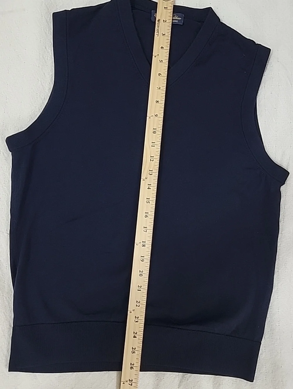Brooks Brothers Vest Navy Extra Fine Merino Wool V-Neck Pullover Men’s M EUC